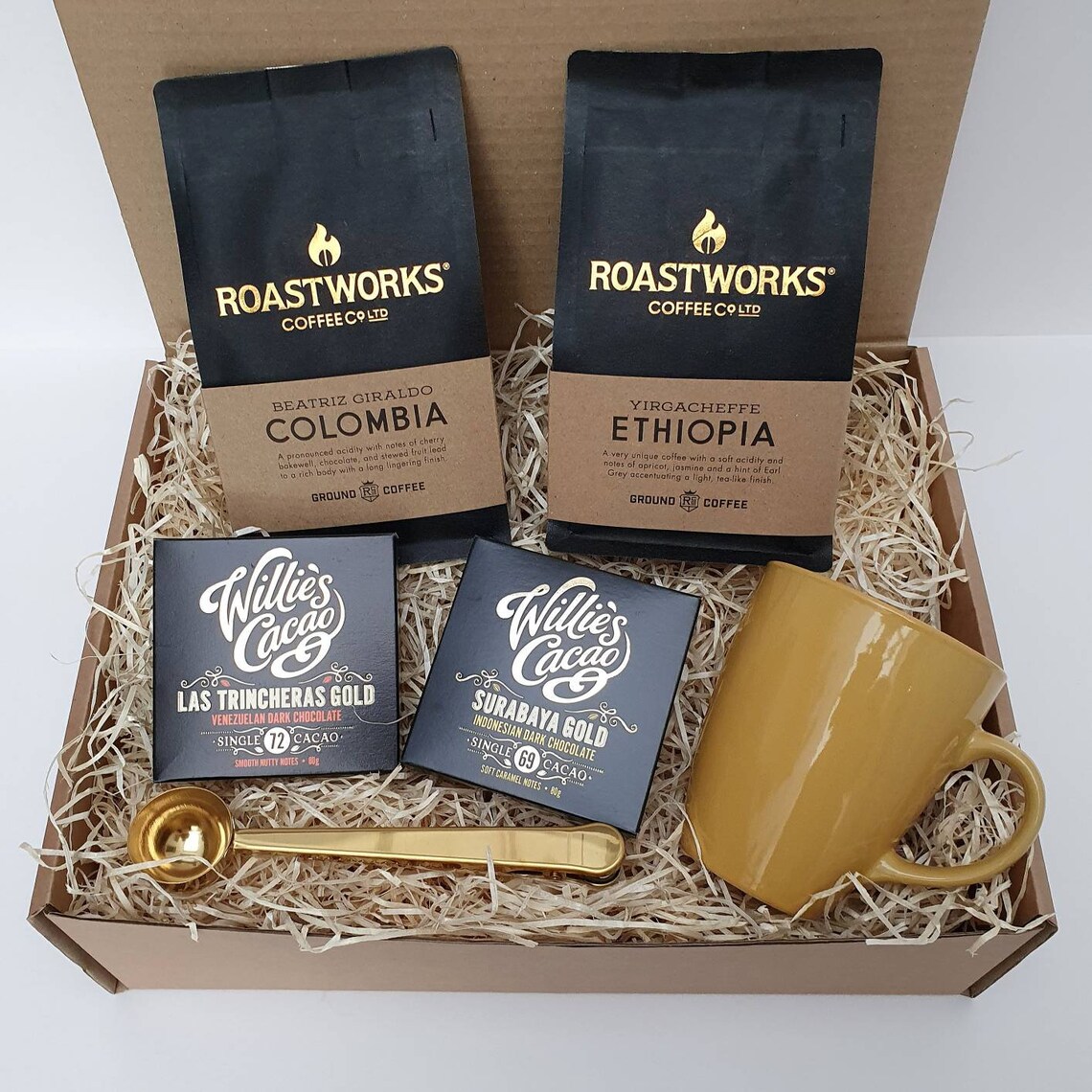 Large Luxury Coffee Hamper with Mug 2 x 200g Coffee. Etsy