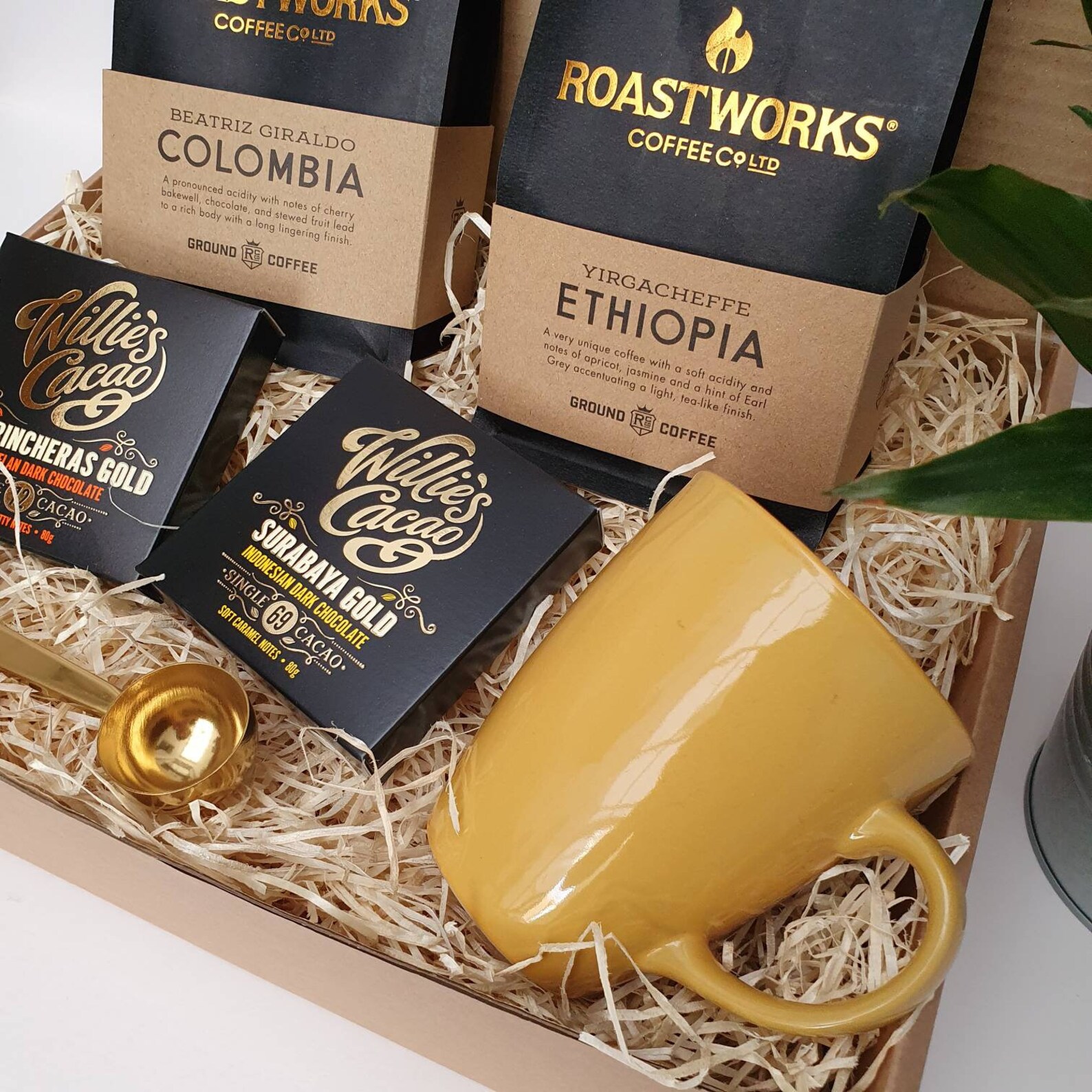 Large Luxury Coffee Hamper with Mug 2 x 200g Coffee. Etsy