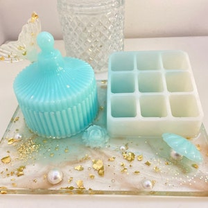 Resin Makeup Organizer Table decor, Lipstick Storage,Jewelry Box, Personalised Gift,Resin Art