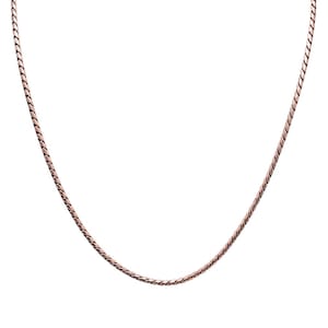 Twisted Copper Rope Chain Necklace | Dainty Copper Chain for Men & Women | Minimalist Unisex Jewelry | Handmade Lightweight Necklace Gift