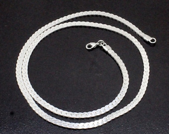 Collar de cadena de serpiente de plata esterlina: joyería unisex de diseño italiano
