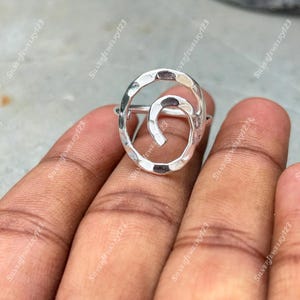 Sterling Silver Spiral Ring: Handmade Open Band Boho Jewelry