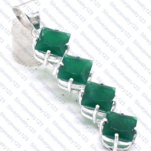 Green Onyx Sterling Silver Pendant: Handmade Gemstone Jewelry
