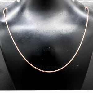 Copper Snake Chain Necklace – Sleek Unisex Chain, 16&quot; to 30&quot;, Smooth Flat Design, Minimalist Copper Jewelry, Gift for Him or Her