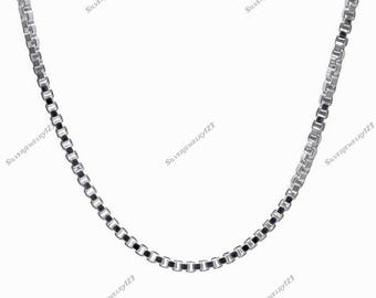 スターリングシルバーチェーンネックレス：ユニセックス925シルバー