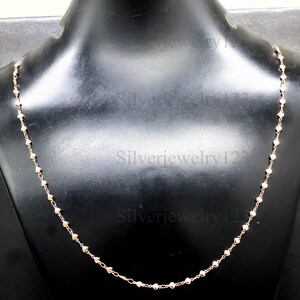 Dainty Copper Bead Chain Necklace | Handmade Jewelry for Men & Women | 16&quot;–30&quot; Adjustable | Minimalist Boho Copper Chain | Silverjewelry123