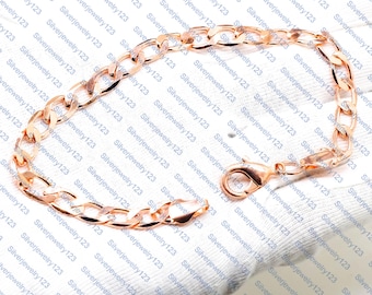 Handgemachtes Kupfer Box Kettenarmband: Oxidierter Unisex Schmuck
