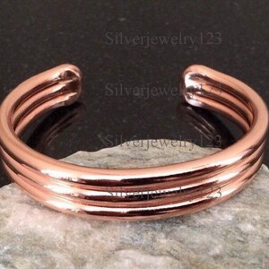 Handmade Copper Cuff Bracelet: Adjustable Rustic Bangle
