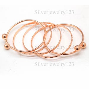 Solid Copper Cuff Bangle Set: Adjustable Designer Bracelets