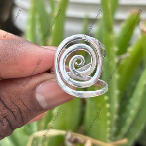Sterling Silver Spiral Ring: Handmade Boho Swirl Jewelry