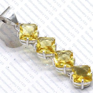 Lemon Topaz Pendant: Handmade 925 Sterling Silver Gemstone