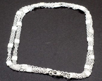 Collar multihebras de plata de ley: diseño italiano en plata 925