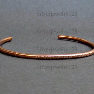 Pure Solid Copper Cuff Bracelet, Handmade Adjustable Men’s Bangle, Boho Gift for Him, Viking-Inspired, Rustic Wristband Anniversary Gift