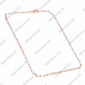 Copper Box Chain Necklace | Copper Chain, Elegant Solid Copper Jewelry Necklace Smooth Ball Chain Look, Aniversary Gift, Gift For Her