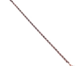 Handgefertigtes Kupferseil Kettenarmband: Vintage Twisted Link, Unisex Boho Schmuck