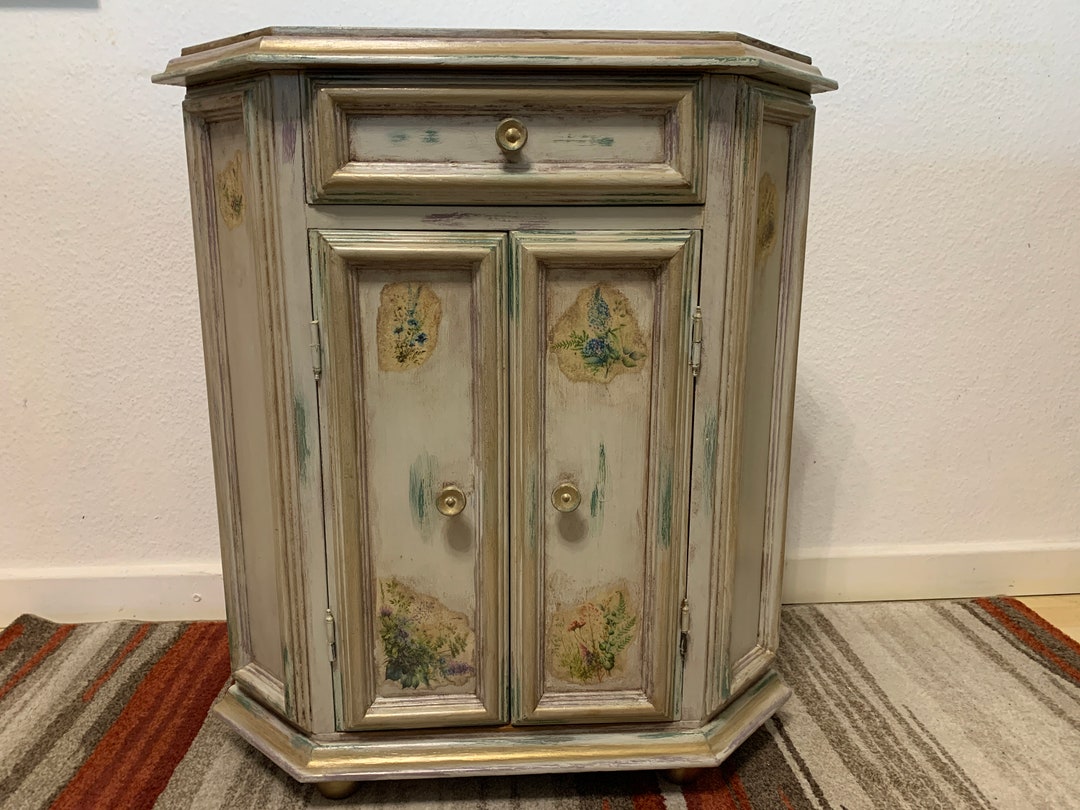 Unique Design Corner Chest of Drawers Antique Handwork Etsy