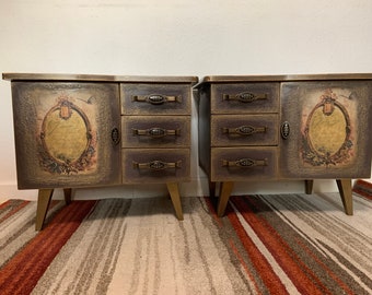 Antique designer bedside tables 2x(58*49*38см)