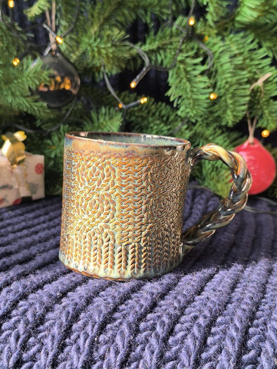 Medieval Ceramic Mug – Handmade Textured Coffee/tea Cup, 350ml, Bestseller on Medieval fair, cosy gift for winter season