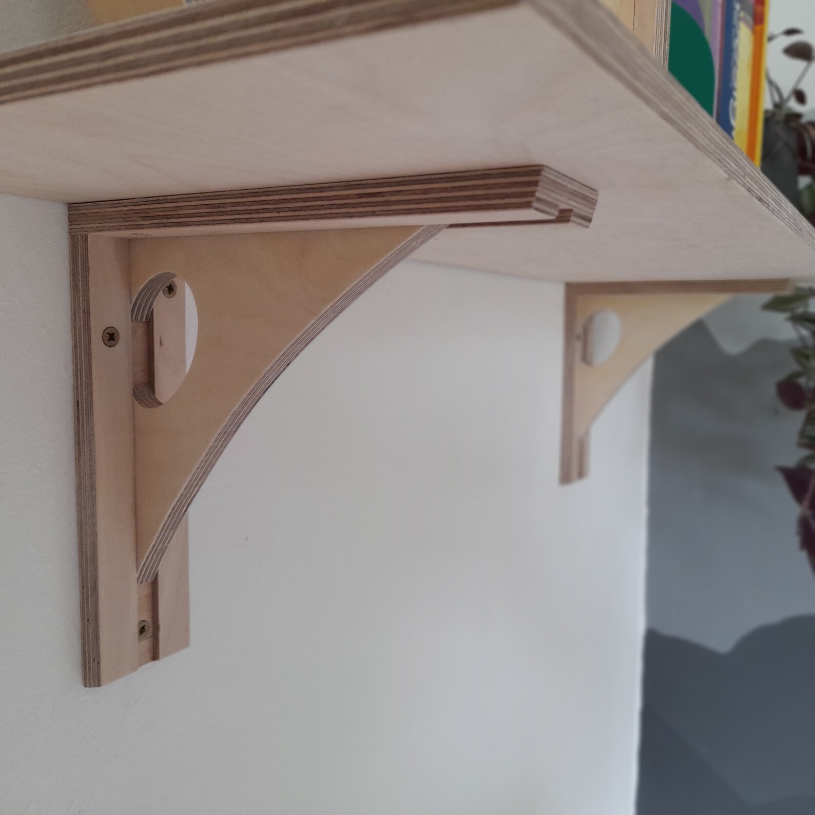 Ironbridge style shelf bracket Plywood shelf bracket Birch Etsy