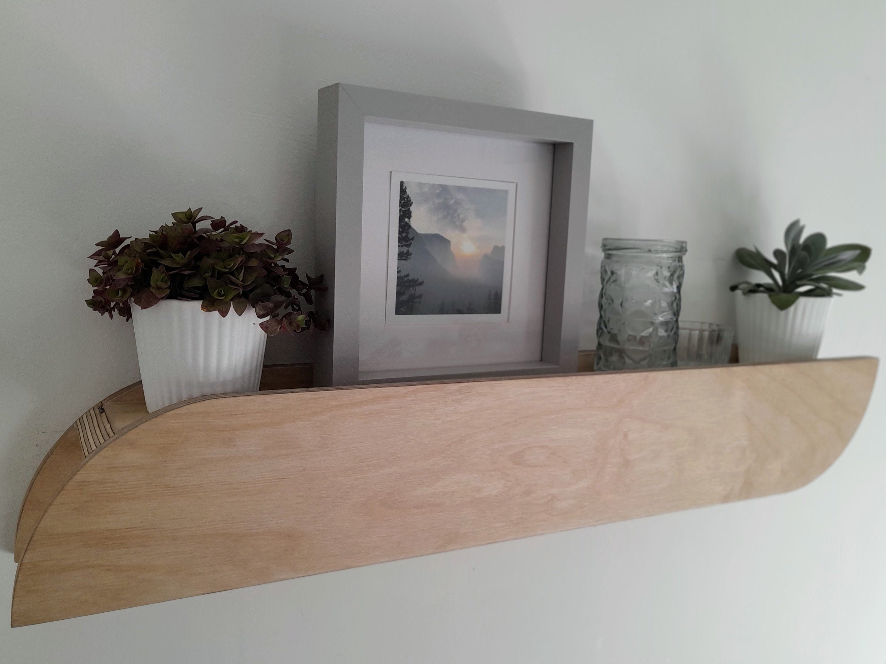 Plywood Picture Ledge Display Shelf Wall Decor Handmade in Etsy UK