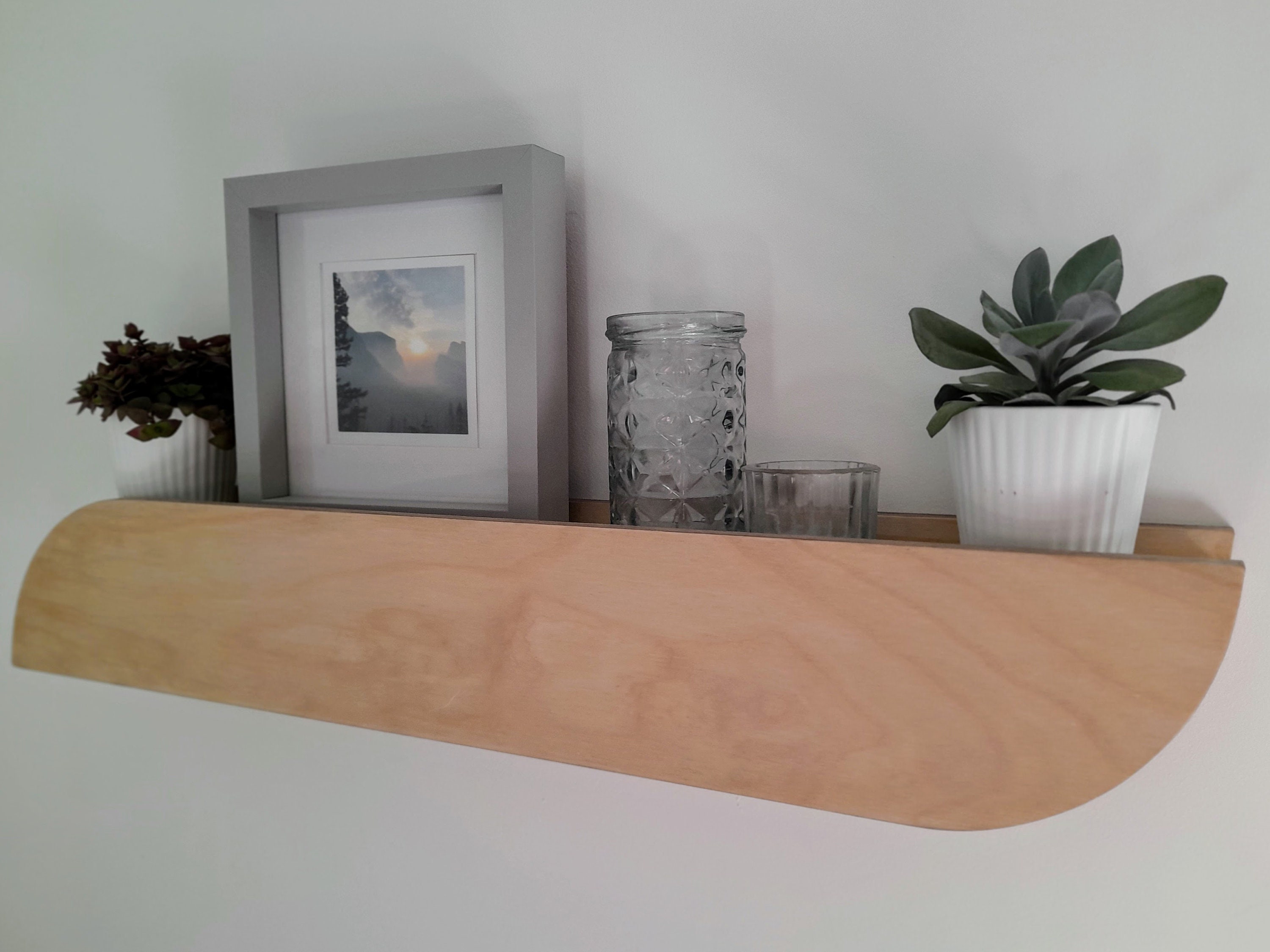 Plywood Picture Ledge Display Shelf Wall Decor Handmade in Etsy UK