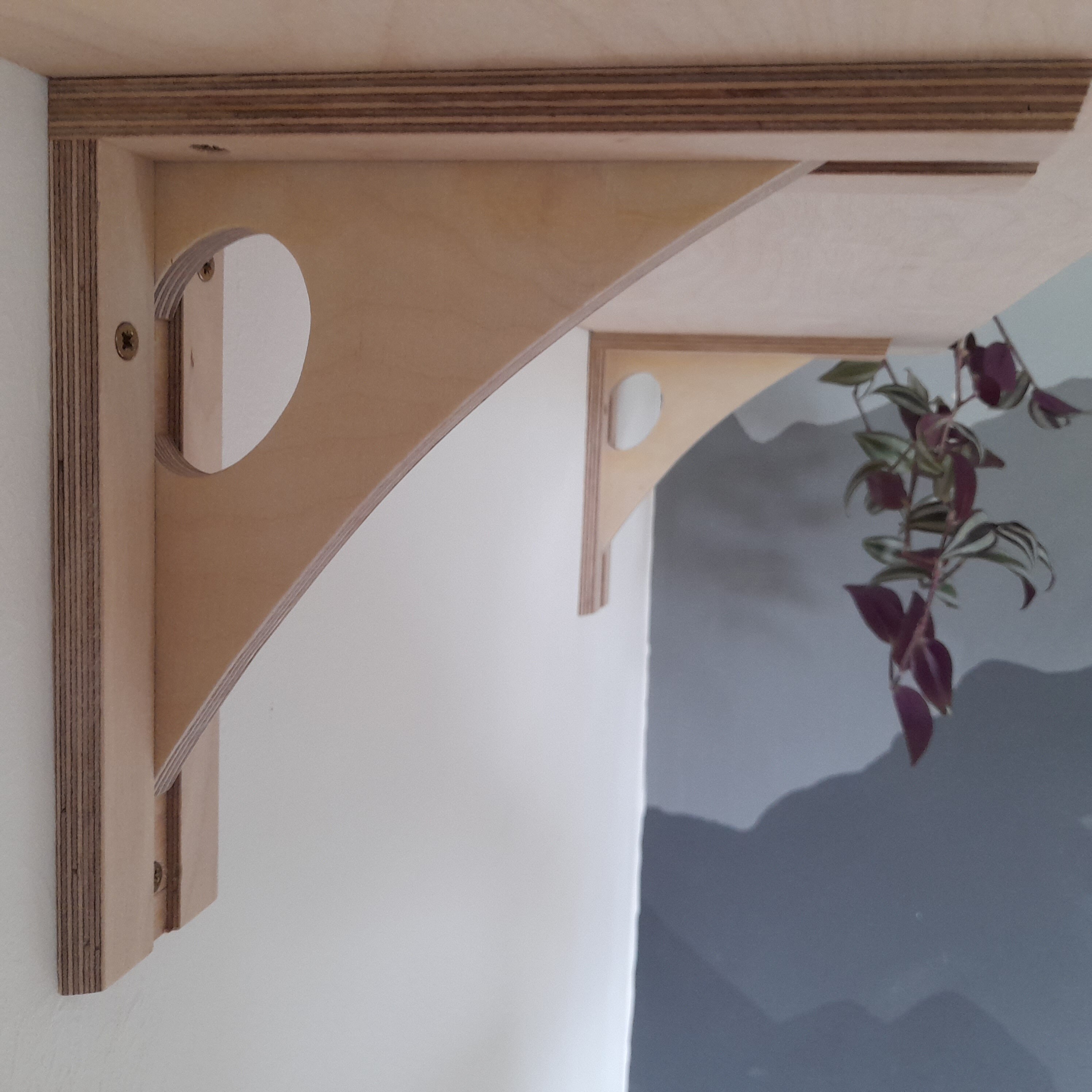 Ironbridge style shelf bracket Plywood shelf bracket Birch Etsy