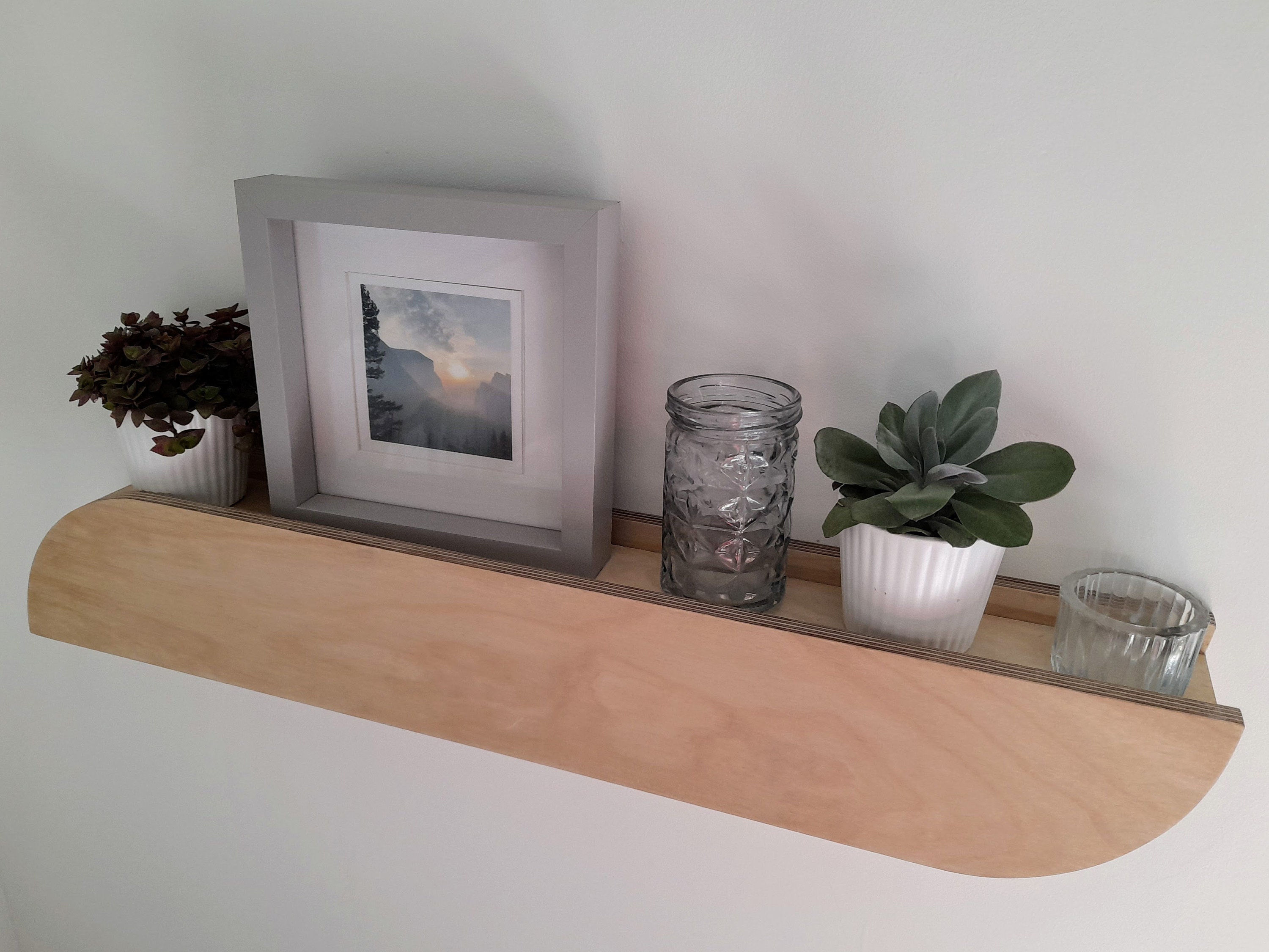 Plywood Picture Ledge Display Shelf Wall Decor Handmade in Etsy UK