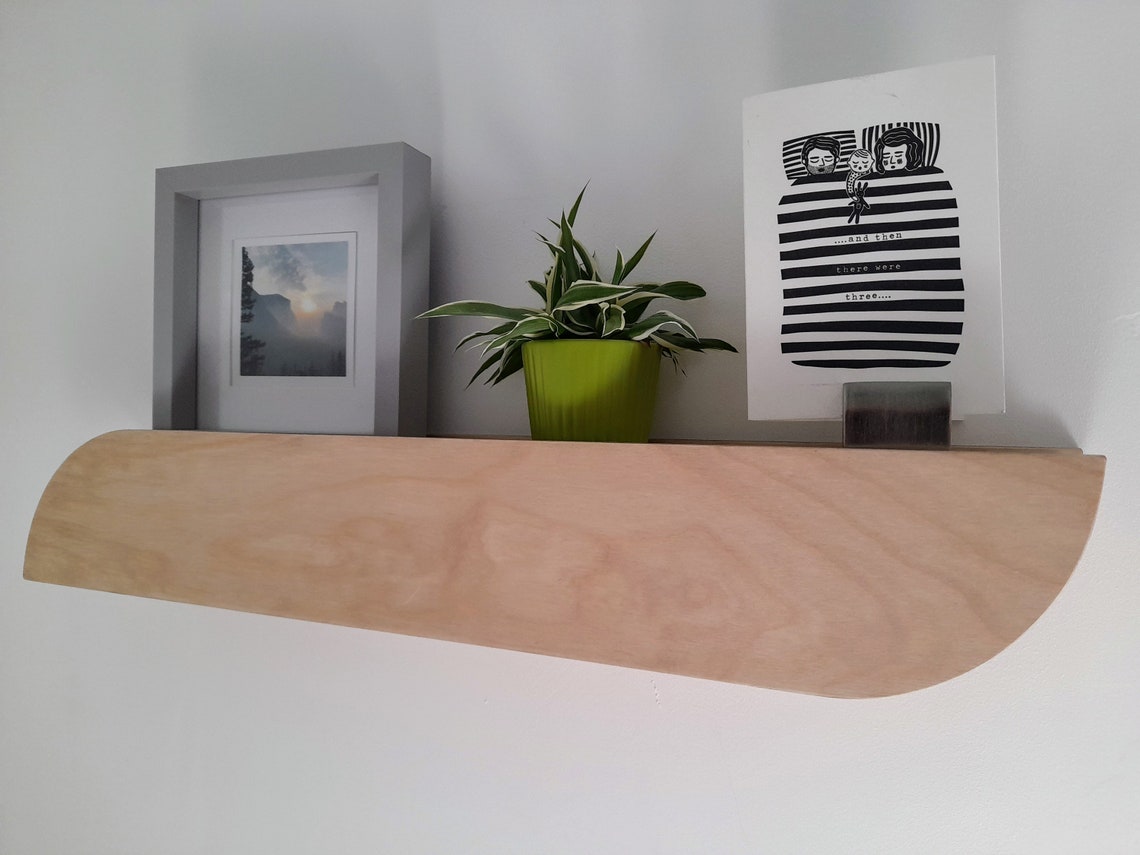 Plywood Picture Ledge Display Shelf Wall Decor Handmade in Etsy UK