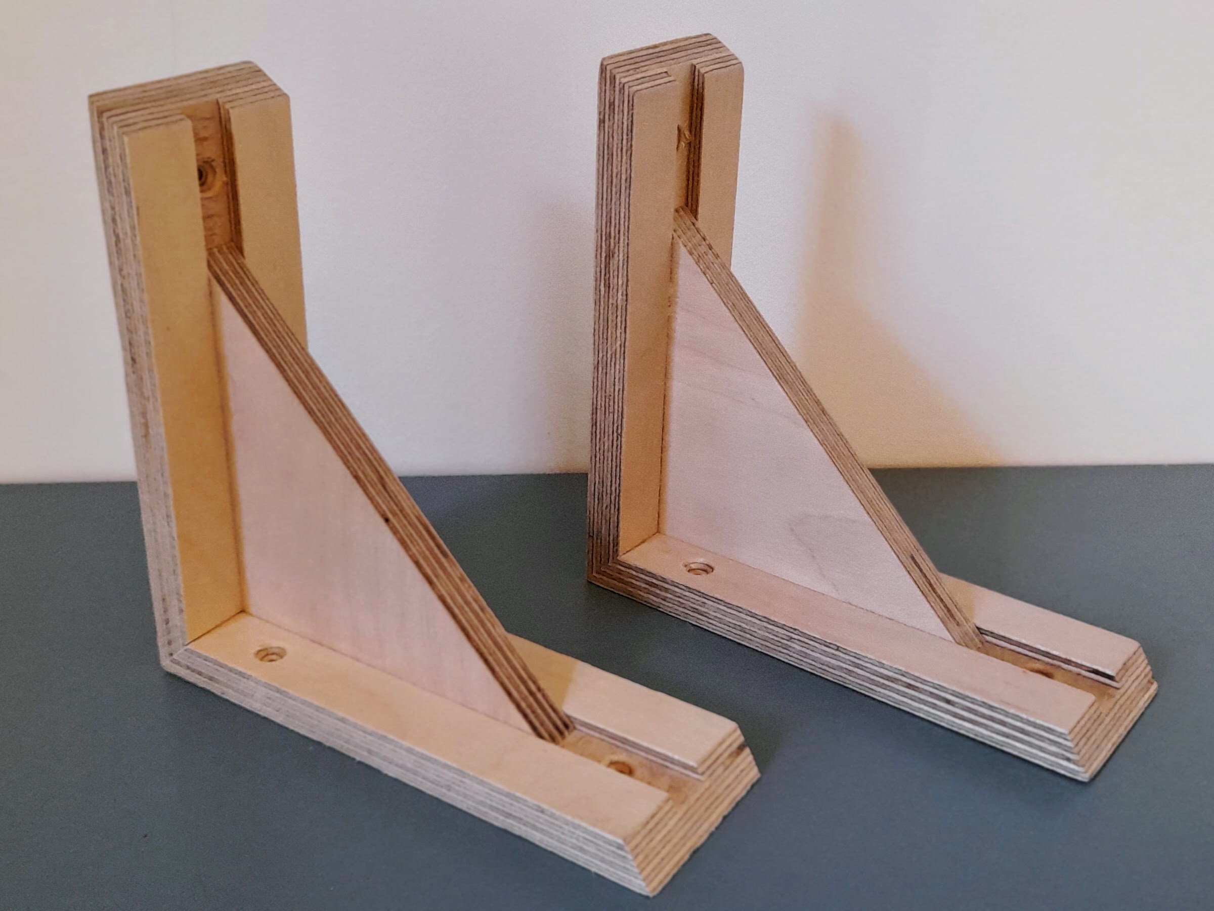 Birch Plywood shelf bracket Handcrafted shelving bracket Etsy