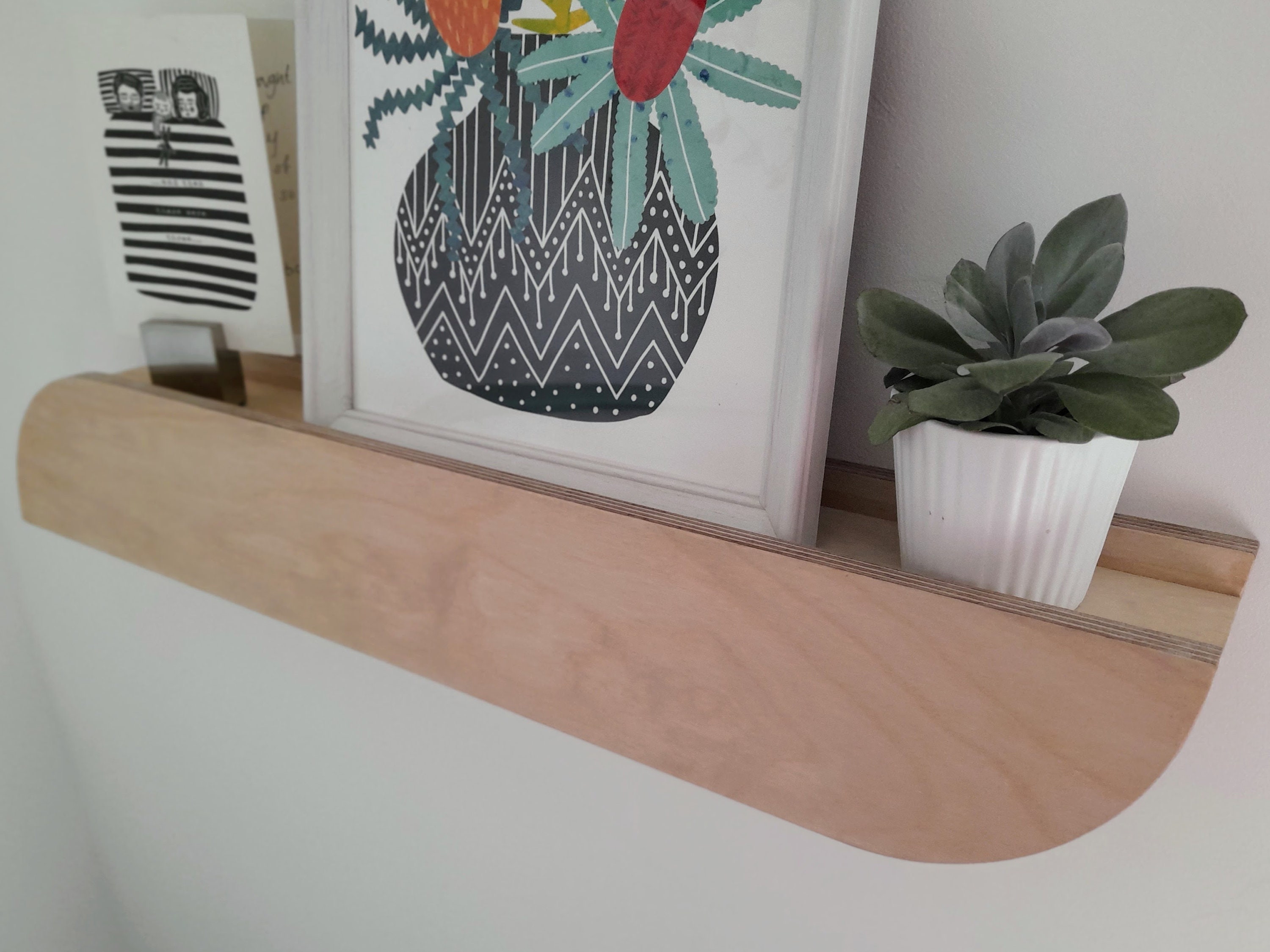 Plywood Picture Ledge Display Shelf Wall Decor Handmade in Etsy UK