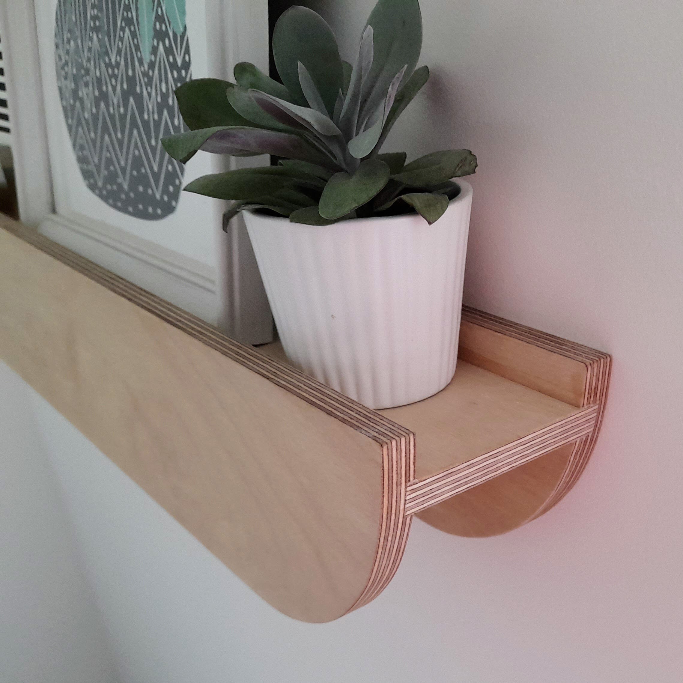 Plywood Picture Ledge Display Shelf Wall Decor Handmade in Etsy UK