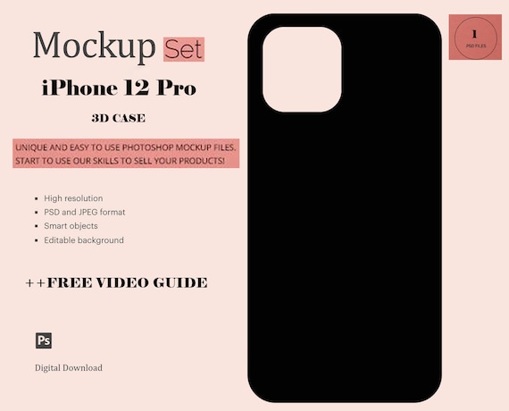 Download Iphone 12 Pro Case Mock Up Sublimation Iphone Case Mock Up Etsy