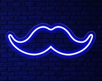 1 x Neon Bright Colour Mustache Charm Pendant Metal Enamel Necklace Making