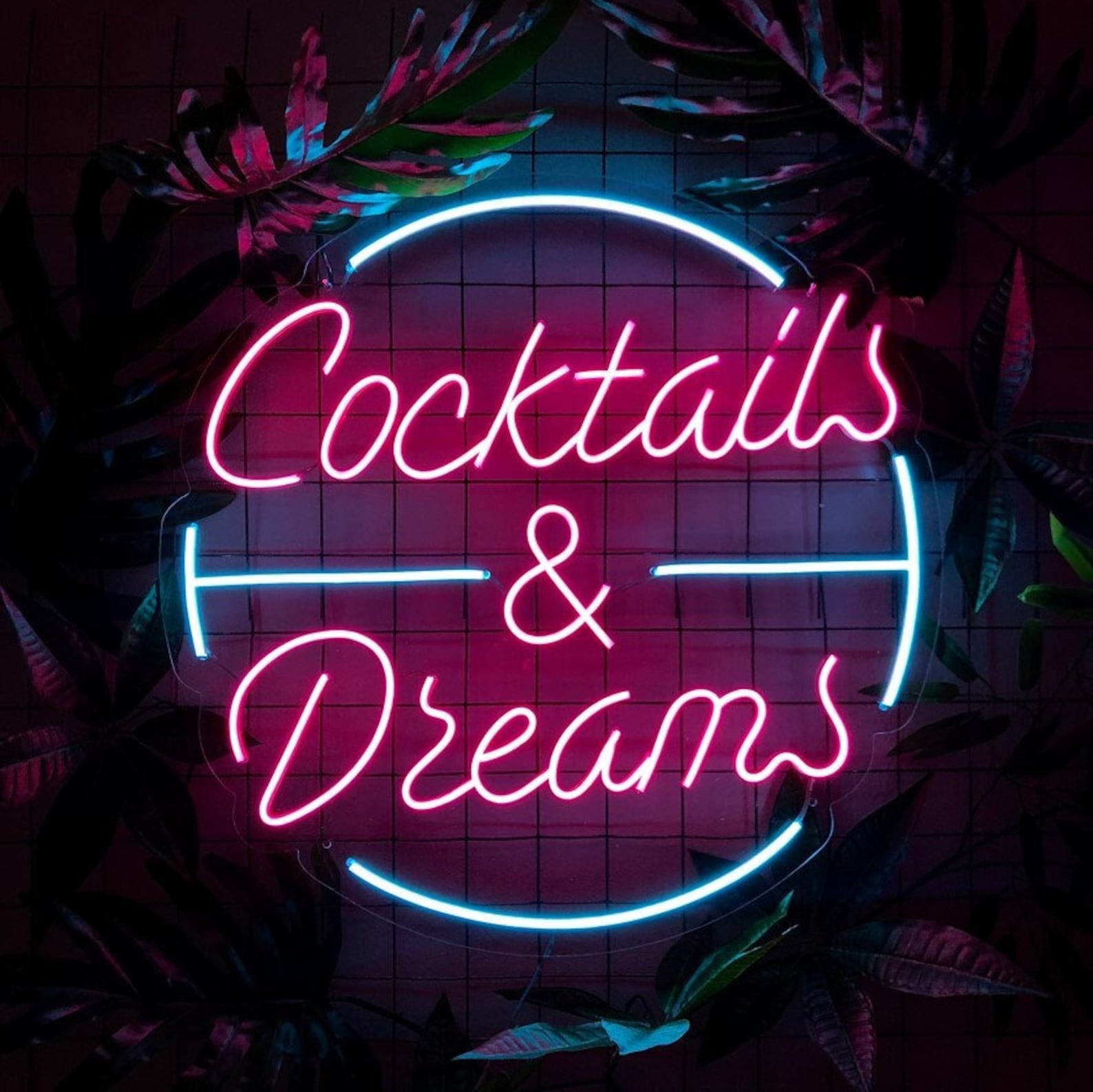 Cocktails and Dreams LED Neon Sign Bar Neon Sign Wall | Etsy