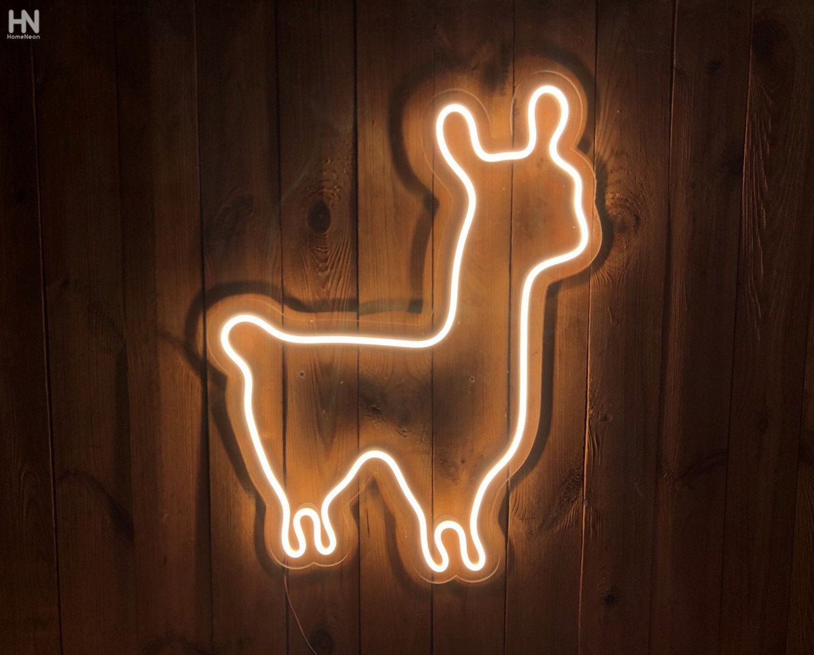 Lama Led Neon Sign Aminal Led Sign Wall Decor Alpaca Neon Etsy