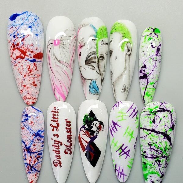 Joker Nails - Etsy