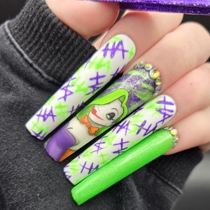 The Laughing Diva • Haha •  Hand Painted • Press On Nails • Nail Art • False Nails • Glue On Nails • Gift For Her