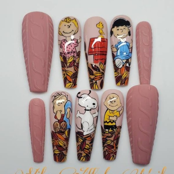 Peanuts Nail Art Etsy