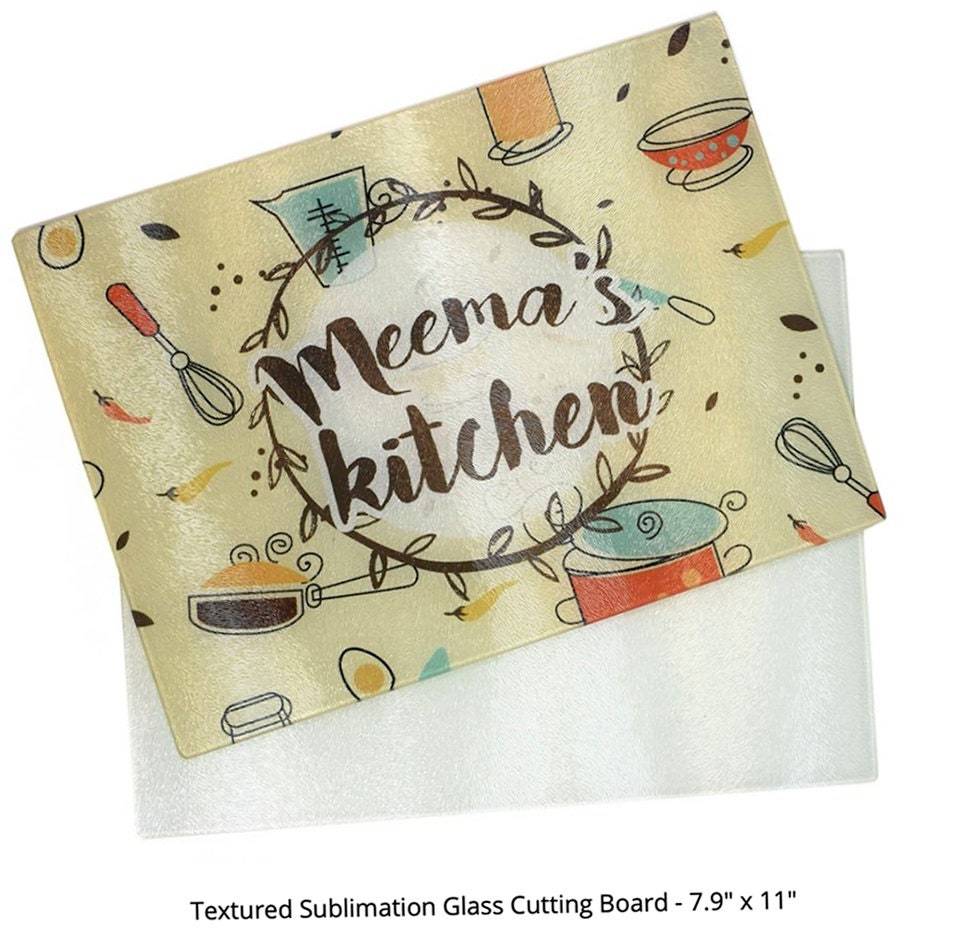 Textured Sublimation Glass Cutting Board - 7.9 x 11