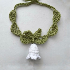 Bell Flower Pet Collar for cat or small dog (cat accessories, small animal accessories, pet collar costume, cat hat, cat gifts, knitted)