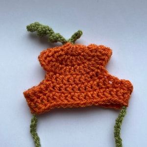 Pumpkin Hat Crochet Hat for cat or small dog (cat accessories, small animal accessories, pet hat costume, cat hat, cat gifts, knitted, yarn)