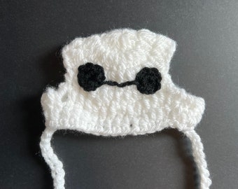 Baymax Crochet Hat for cat or small dog (cat accessories, small animal accessories, pet hat costume, cat hat, cat gifts, knitted, yarn)