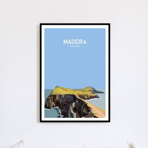 Reisposter Madeira, Portugal | Kunstafdruk Madeira Island