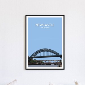 Newcastle, Tyne and Wear travel poster | The Tyne Bridge, UK art print