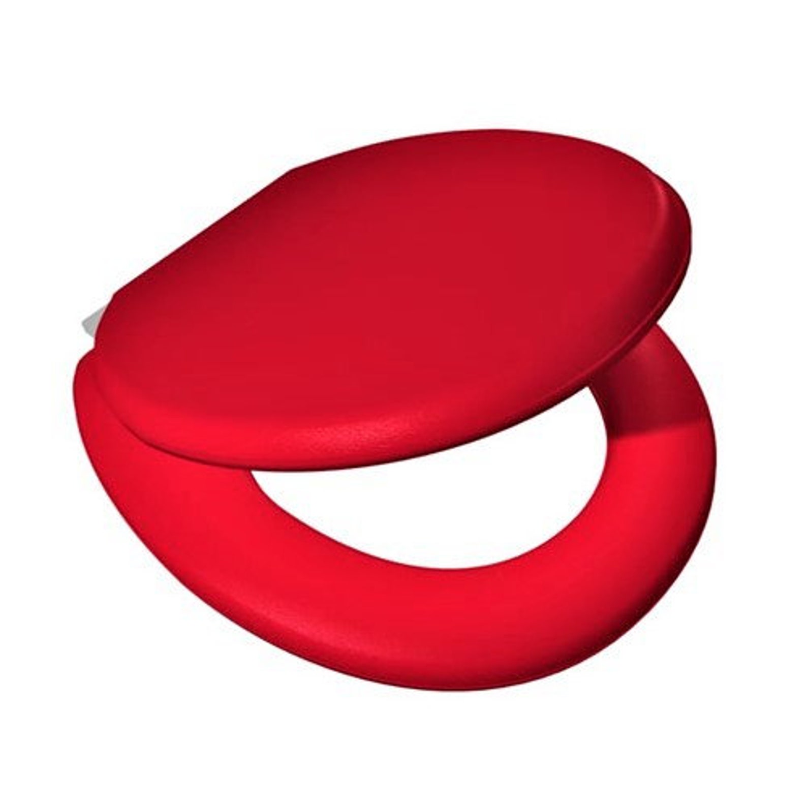 Red Round Bone Vinyl Cushioned Toilet Seat Etsy
