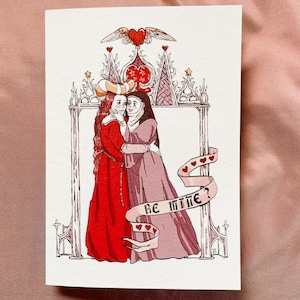 Soyez à moi | Carte de Saint-Valentin médiévale lesbienne/sapphique