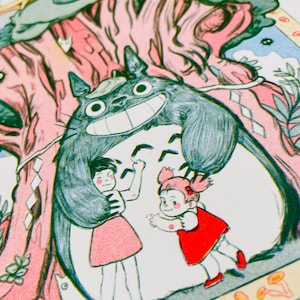 My Neighbor Totoro A4 Risograph Print