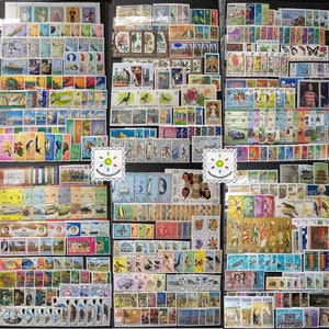 Worldwide Stamp Collection Mint-Never-Hinged (MNH) - Each Lot: 35 Full Sets from 35 Different Countries & Gift
