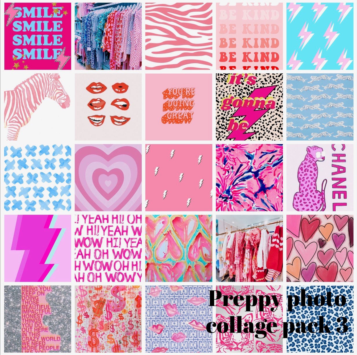 Preppy Collage Wallpaper