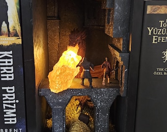 Rincón de lectura con forma de dragón, estantería para libros, decoración del hogar, decoración de pared, sujetalibros, rincón de lectura decorativo